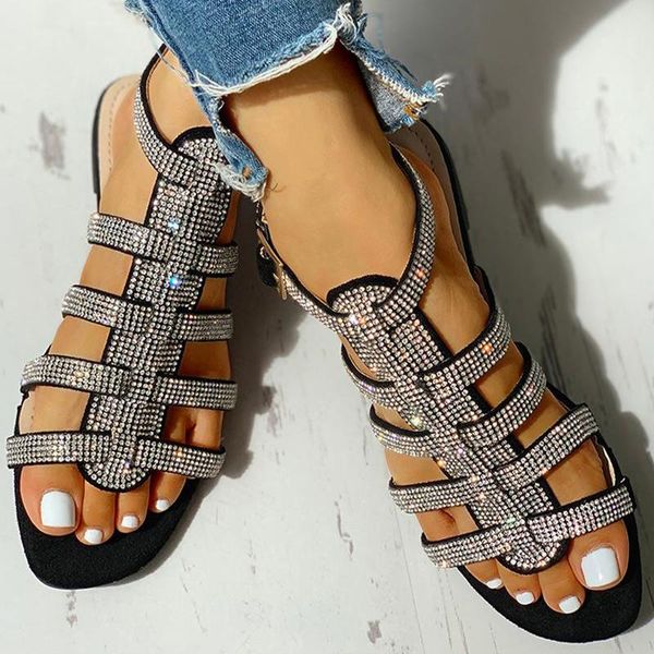 sandals fashion summer women flat ankle strap womens buckle glitter gladiator beach shoes crystal bling ladies plus size, Black
sandals fashion summer women flat ankle strap womens buckle glitter gladiator beach shoes crystal bling ladies plus size, Black