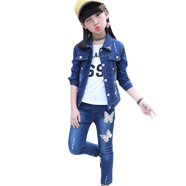 autumn denim kids clothes sequins butterfly jacket+pants 2 pcs fashion set girls spring teenage clothing for 6 8 12 years 210528, White
autumn denim kids clothes sequins butterfly jacket+pants 2 pcs fashion set girls spring teenage clothing for 6 8 12 years 210528, White