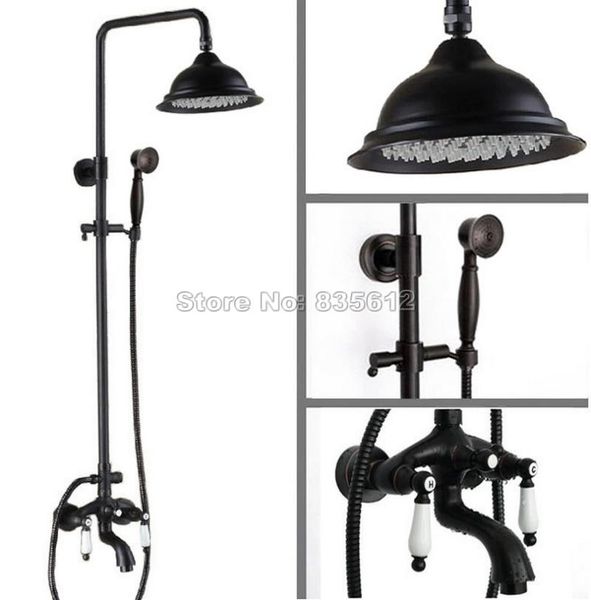 black oil antique brass bathroom rain shower faucet set wall mounted dual ceramic handles bathtub mixer tap whg047 sets
black oil antique brass bathroom rain shower faucet set wall mounted dual ceramic handles bathtub mixer tap whg047 sets