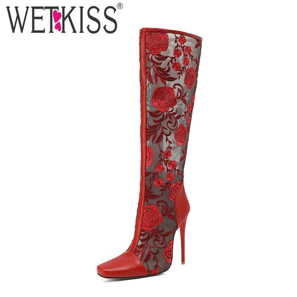 wetkiss mesh boots women knee boots summer dress woman stiletto heels boots zip embroider party pointed toe shoes 210630, Black
wetkiss mesh boots women knee boots summer dress woman stiletto heels boots zip embroider party pointed toe shoes 210630, Black