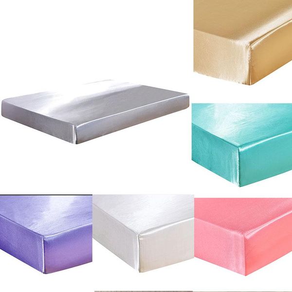 sheets & sets 3pc satin bed linen faux silk bedding set solid color elastic fitted sheet king/queen mattress pad home 138/180x200cm
sheets & sets 3pc satin bed linen faux silk bedding set solid color elastic fitted sheet king/queen mattress pad home 138/180x200cm