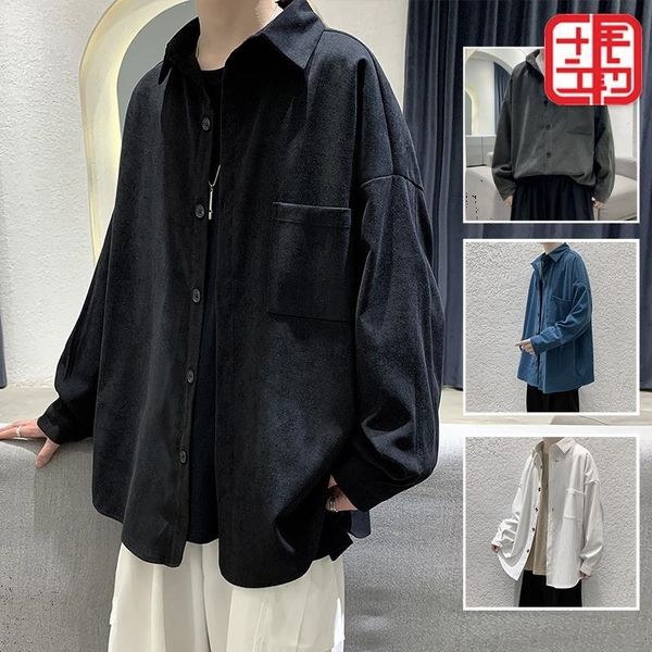 autumn winter men's long sleeved loose versatile casual handsome thickened shirt ins coat trendy man, White;black
autumn winter men's long sleeved loose versatile casual handsome thickened shirt ins coat trendy man, White;black