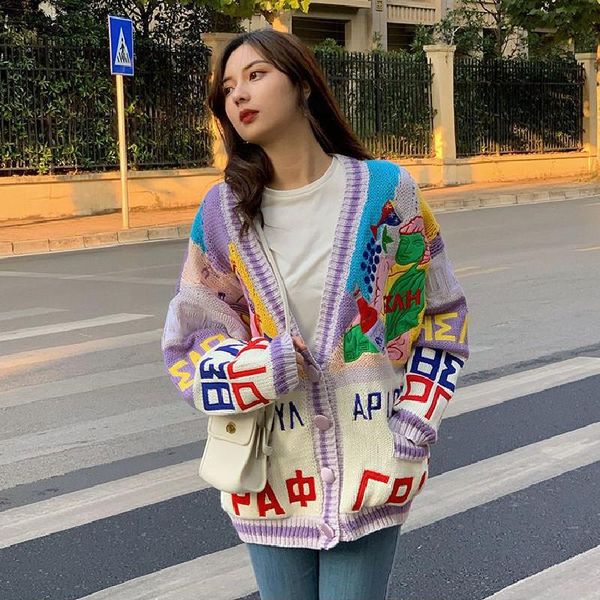 women's knits & tees spring 2021 loose large size casual slimming style lazy embroidered sweater cardigan jacket coat clothing ly304, White
women's knits & tees spring 2021 loose large size casual slimming style lazy embroidered sweater cardigan jacket coat clothing ly304, White