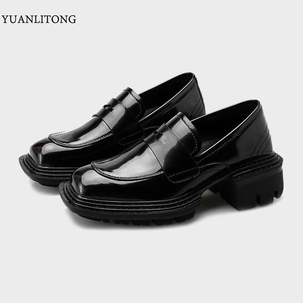 dress shoes 2021 net red square head mary jane leather female simple style loafers british comfortable thick-soled fashion, Black
dress shoes 2021 net red square head mary jane leather female simple style loafers british comfortable thick-soled fashion, Black