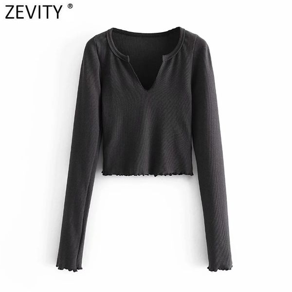 women simply v neck split solid color short chic t shirt ladies long sleeve hem ruffles casual slim crop ls7620 210416, Black
women simply v neck split solid color short chic t shirt ladies long sleeve hem ruffles casual slim crop ls7620 210416, Black