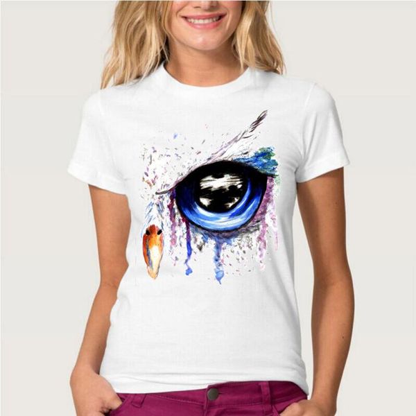 women's t-shirt fashion blue eyes with long lashes design short sleeve printing novelty colorful shirt lady tees, White
women's t-shirt fashion blue eyes with long lashes design short sleeve printing novelty colorful shirt lady tees, White