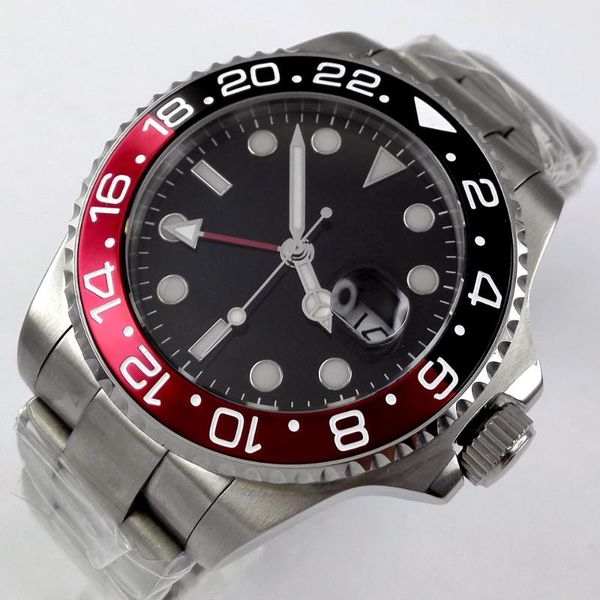 wristwatches 40mm brand gmt men watch sapphire glass mental strap date window black dial mingzhu 3804 automatic movement, Slivery;brown
wristwatches 40mm brand gmt men watch sapphire glass mental strap date window black dial mingzhu 3804 automatic movement, Slivery;brown