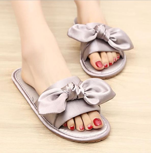 slippers korean satin bowknot household sandals slip - resistant breathable home women's, Black
slippers korean satin bowknot household sandals slip - resistant breathable home women's, Black