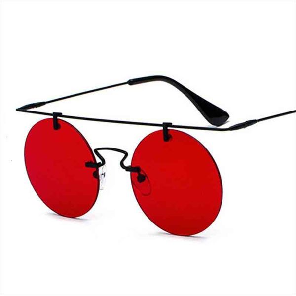 super light weight women rimless round sunglasses fashion men mirror lens gothic punk glasses, White;black
super light weight women rimless round sunglasses fashion men mirror lens gothic punk glasses, White;black