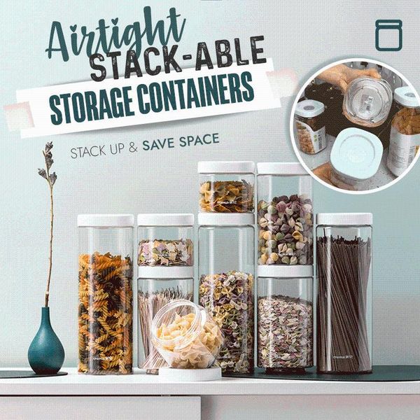 storage bottles & jars 3 different capacity airtight stack-able containers kitchen box transparent food canister keep fresh container
storage bottles & jars 3 different capacity airtight stack-able containers kitchen box transparent food canister keep fresh container