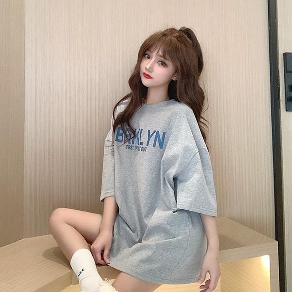 women's t-shirt ytx858 2021 letter printing loose bottoming shirt summer all-match mid-length, White
women's t-shirt ytx858 2021 letter printing loose bottoming shirt summer all-match mid-length, White