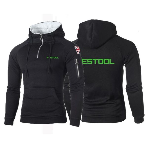 men's hoodies & sweatshirts festool tools autumn zipper neckline fleece long sleeve sticker pocket winter warmer sportswear, Black
men's hoodies & sweatshirts festool tools autumn zipper neckline fleece long sleeve sticker pocket winter warmer sportswear, Black