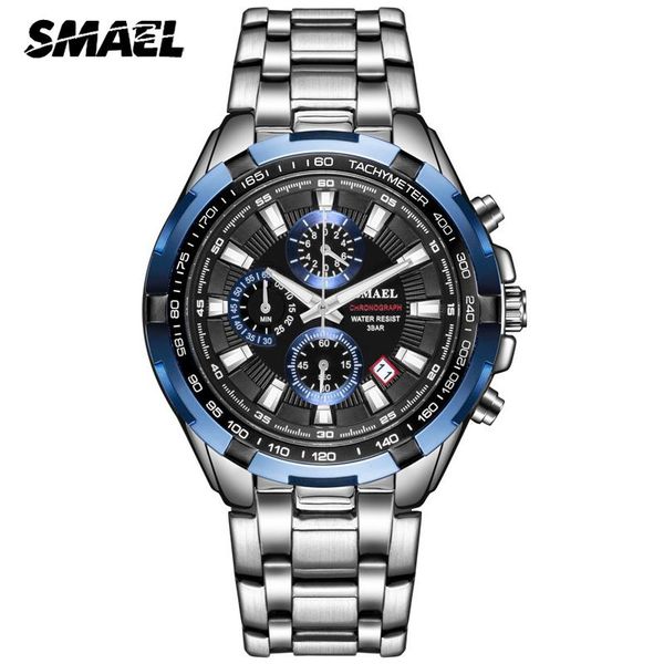wristwatches smael mens watches male fashion stainless steel blue quartz watch men sport waterproof date relojes, Slivery;brown
wristwatches smael mens watches male fashion stainless steel blue quartz watch men sport waterproof date relojes, Slivery;brown