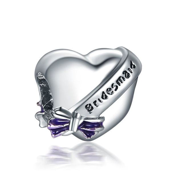1pcs heart letters bridesmaid pendant diy beads adapting to original pandora charm bracelet ladies jewelry making gifts, Silver
1pcs heart letters bridesmaid pendant diy beads adapting to original pandora charm bracelet ladies jewelry making gifts, Silver