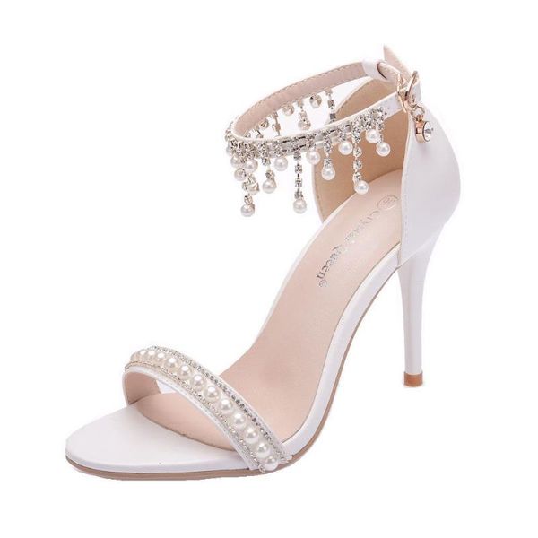 sandals pearl pendant high heels women wedding dress shoes women's ankle strap heel 9cm ladies stilettos female pumps, Black
sandals pearl pendant high heels women wedding dress shoes women's ankle strap heel 9cm ladies stilettos female pumps, Black