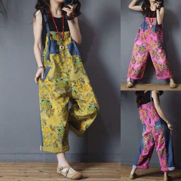 women's jumpsuits & rompers personality printed casual jumpsuit women summer 2021 loose denim womens retro patchwork, Black;white
women's jumpsuits & rompers personality printed casual jumpsuit women summer 2021 loose denim womens retro patchwork, Black;white