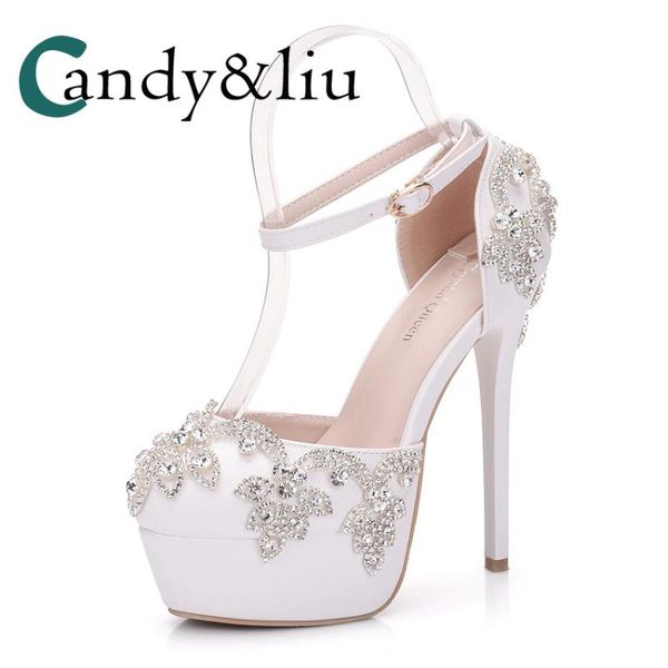 crystal flower wedding shoes super high heel ankle strap with platform women sandals for party banquet bridesmaid handmade, Black
crystal flower wedding shoes super high heel ankle strap with platform women sandals for party banquet bridesmaid handmade, Black