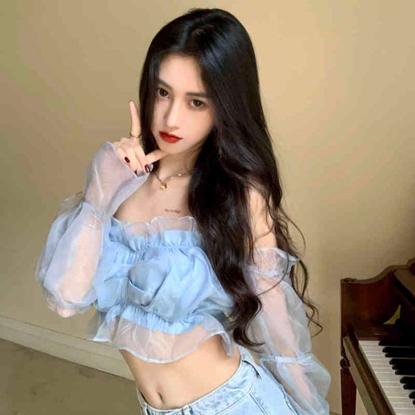 korean style mesh patchwork puff long sleeve blouse women sweet blouses loose summer off shoulder (c2633 210423, White
korean style mesh patchwork puff long sleeve blouse women sweet blouses loose summer off shoulder (c2633 210423, White