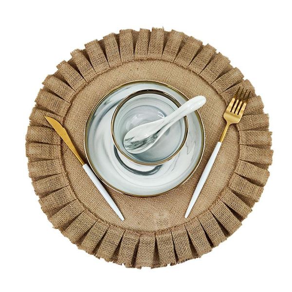 mats & pads mcao jute burlap table placemats pack of 4 for dining living room rustic farmhouse holiday round ruffle lace trims design tj6132
mats & pads mcao jute burlap table placemats pack of 4 for dining living room rustic farmhouse holiday round ruffle lace trims design tj6132