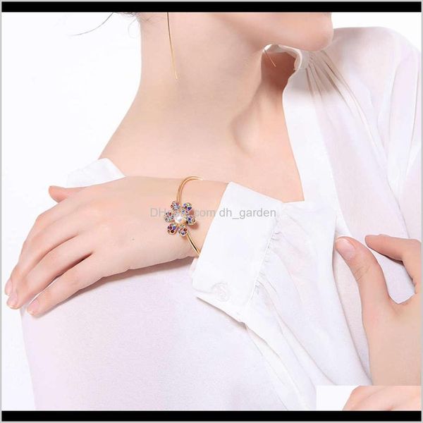 other bracelets jewelry drop delivery 2021 creative diamond inlaid colorful flower opening adjustable bracelet female japanese and korean sw, Golden;silver
other bracelets jewelry drop delivery 2021 creative diamond inlaid colorful flower opening adjustable bracelet female japanese and korean sw, Golden;silver
