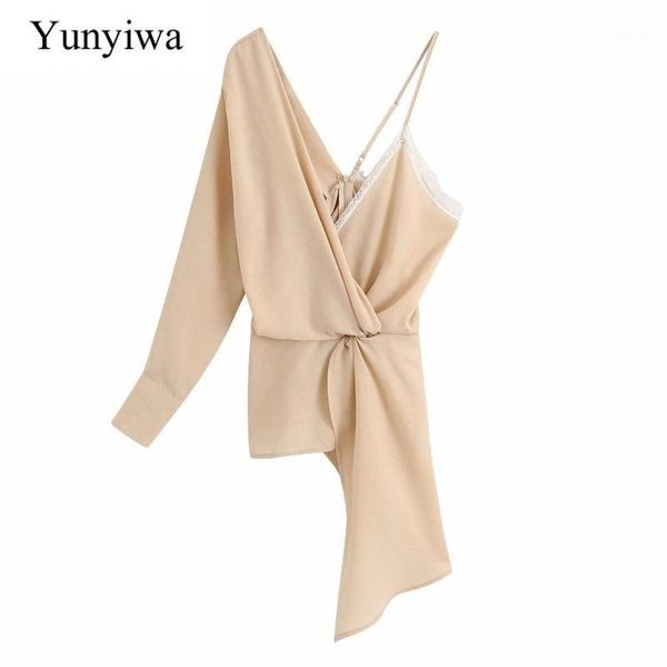 women lace single shoulder casual slim smock shirts ladies knotted pleats zipper blouses chic roupas femininas ls6917 women's &, White
women lace single shoulder casual slim smock shirts ladies knotted pleats zipper blouses chic roupas femininas ls6917 women's &, White