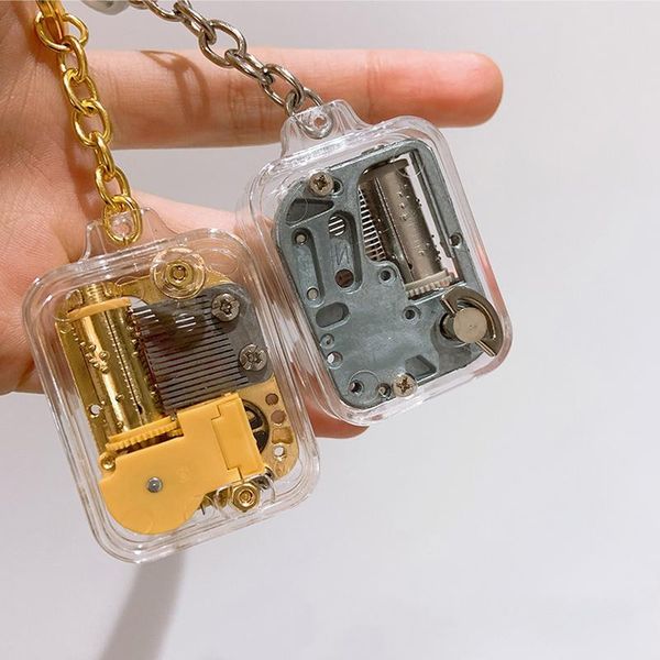 keychains mini gold-plated movement square keychain pendant music box birthday gift creative gifts & crafts, Silver
keychains mini gold-plated movement square keychain pendant music box birthday gift creative gifts & crafts, Silver