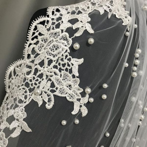 bridal veils real pos pearls short lace veil with comb one layer ivory wedding accessories, Black
bridal veils real pos pearls short lace veil with comb one layer ivory wedding accessories, Black