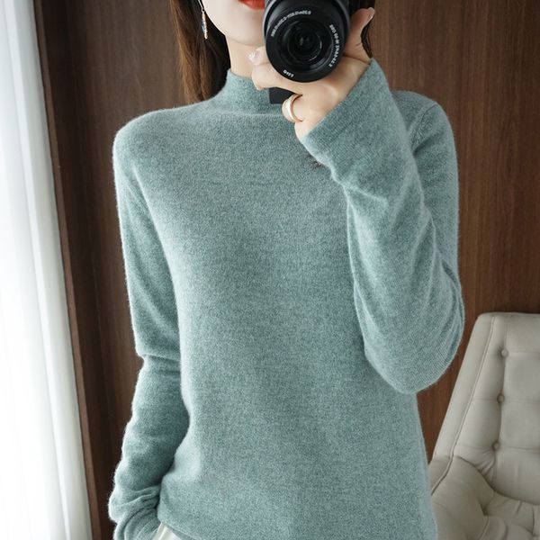 women's sweaters ladies cashmere sweater autumn and winter pure color simple flat high-neck knitted women's zxqb, White;black
women's sweaters ladies cashmere sweater autumn and winter pure color simple flat high-neck knitted women's zxqb, White;black