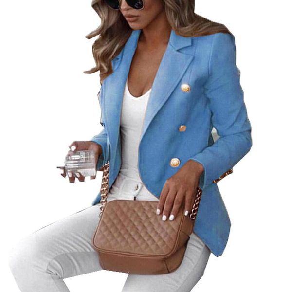 women's suits & blazers 2021 autumn candy color winter slim solid double-breasted small suit women temperament ladies short jacket tren, White;black
women's suits & blazers 2021 autumn candy color winter slim solid double-breasted small suit women temperament ladies short jacket tren, White;black