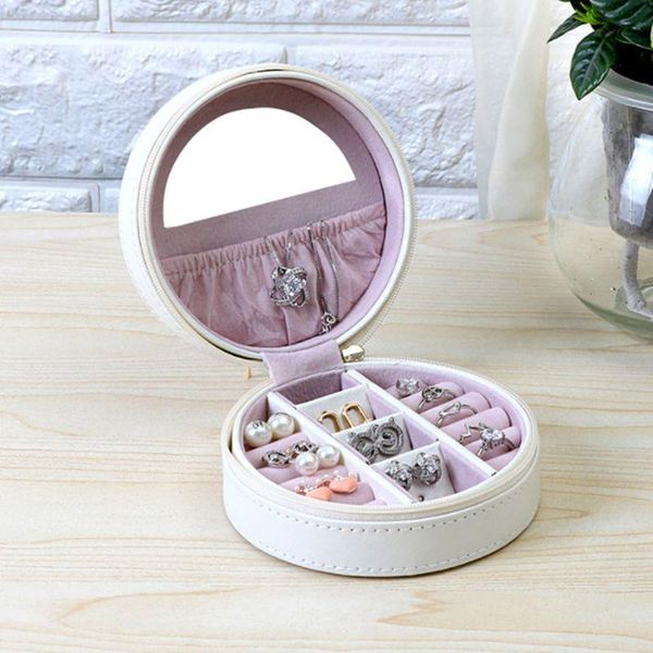 jewelry pouches, bags storage box round zipper organizer ring earrings ear stud necklace bracelet pocket mirror crown decoration faux leathe, Pink;blue
jewelry pouches, bags storage box round zipper organizer ring earrings ear stud necklace bracelet pocket mirror crown decoration faux leathe, Pink;blue