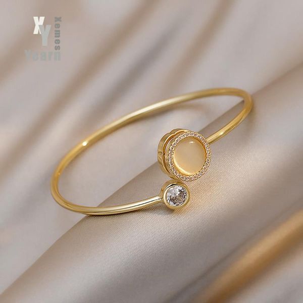bangle design sense rotatable opal bracelets for women 2021 korean fashion jewelry wedding party girls luxury bracelet accessories, Black
bangle design sense rotatable opal bracelets for women 2021 korean fashion jewelry wedding party girls luxury bracelet accessories, Black