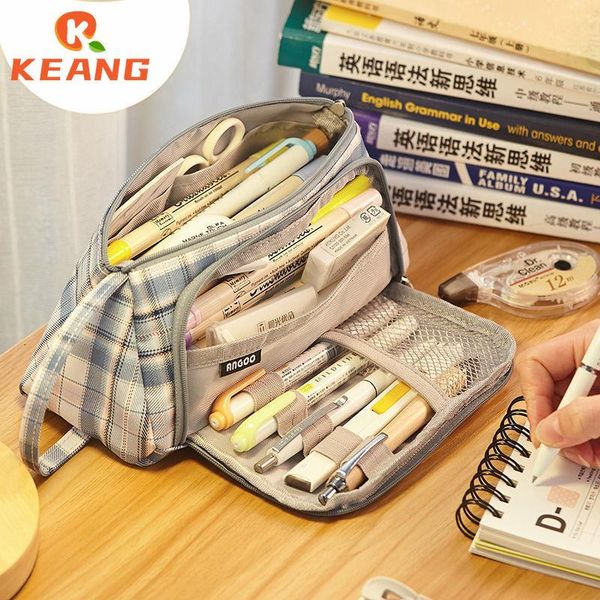 pencil bags keang simple girl plaid case large capacity stationery box student multi function storage bag wj188
pencil bags keang simple girl plaid case large capacity stationery box student multi function storage bag wj188