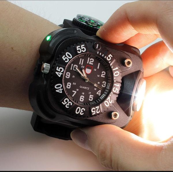 high bright tactical watch with compass outdoor sports waterproof led usb charging wrist lamp torch flashlights torches
high bright tactical watch with compass outdoor sports waterproof led usb charging wrist lamp torch flashlights torches
