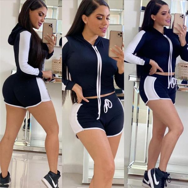 gym clothing 2021 fashion trend women sportswear tight lace-up hooded sweatshirts elastic shorts trousers lounge set autumn tracksuits outfi, White;black
gym clothing 2021 fashion trend women sportswear tight lace-up hooded sweatshirts elastic shorts trousers lounge set autumn tracksuits outfi, White;black
