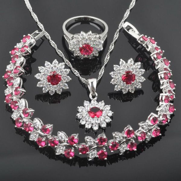 wedding jewelry sets amazing red garnet 925 sterling silver for women zirconia bracelet necklace pendant earrings ring qs0150, Slivery;golden
wedding jewelry sets amazing red garnet 925 sterling silver for women zirconia bracelet necklace pendant earrings ring qs0150, Slivery;golden