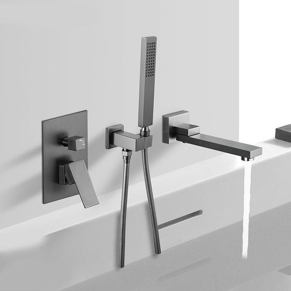 brushed gray or gold black bathtub faucet wall mounted bathroom basin mixer hand shower head bath & bf909 sets
brushed gray or gold black bathtub faucet wall mounted bathroom basin mixer hand shower head bath & bf909 sets