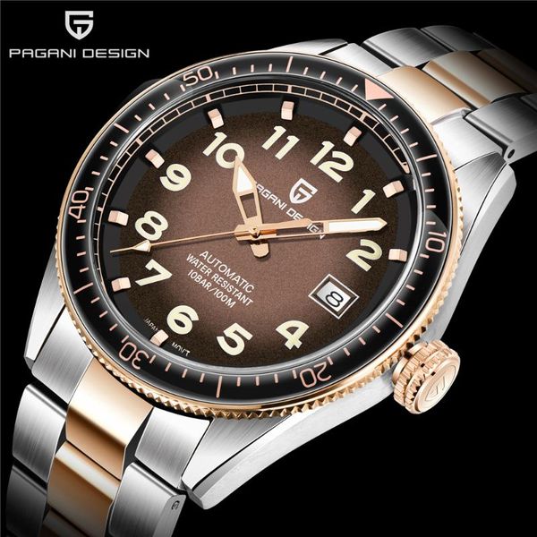 wristwatches pagani design mens watches automatic watch men stainless steel waterproof business sport mechanical wristwatch, Slivery;brown
wristwatches pagani design mens watches automatic watch men stainless steel waterproof business sport mechanical wristwatch, Slivery;brown