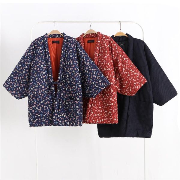 ethnic clothing women's cotton winter overcoat japanese traditional kimono hanten thick warm home wear casual loose over size jackets, Red
ethnic clothing women's cotton winter overcoat japanese traditional kimono hanten thick warm home wear casual loose over size jackets, Red