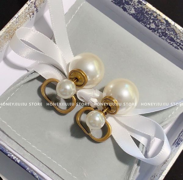 small big pearl 2021 famous brand and vintage trends 925 quality silver needle earrings for women luxury jewelry, Red;brown
small big pearl 2021 famous brand and vintage trends 925 quality silver needle earrings for women luxury jewelry, Red;brown