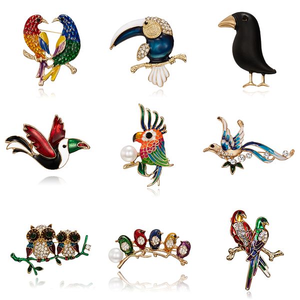 new design lovely crow brooch enamel owl bird brooches for women men rhinestones animal jewelry collar pins giftdio chan contac, Gray
new design lovely crow brooch enamel owl bird brooches for women men rhinestones animal jewelry collar pins giftdio chan contac, Gray