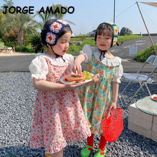 korean style summer kids girls dress lace peter pan collar floral princess dresses fashion clothes e1034 210610, Red;yellow
korean style summer kids girls dress lace peter pan collar floral princess dresses fashion clothes e1034 210610, Red;yellow