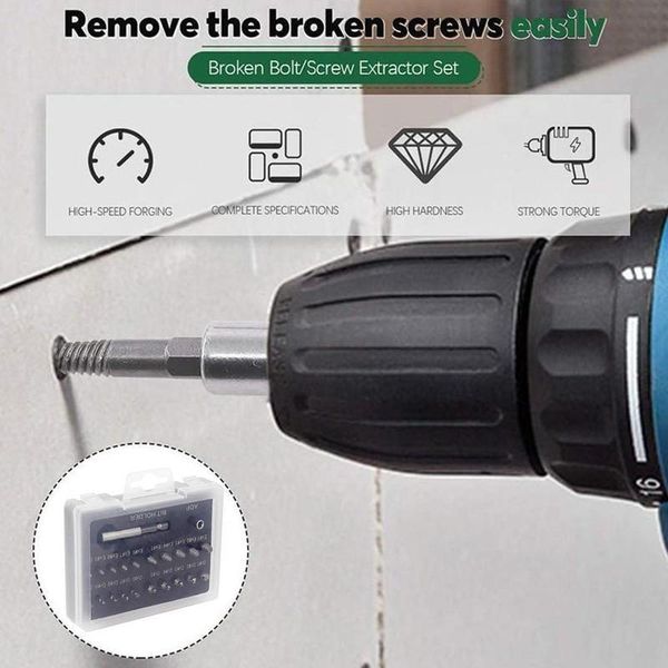 22pcs/set extractor screwdriver remover disassemble screws bolt stud broken screw purpose tools damaged hand
22pcs/set extractor screwdriver remover disassemble screws bolt stud broken screw purpose tools damaged hand