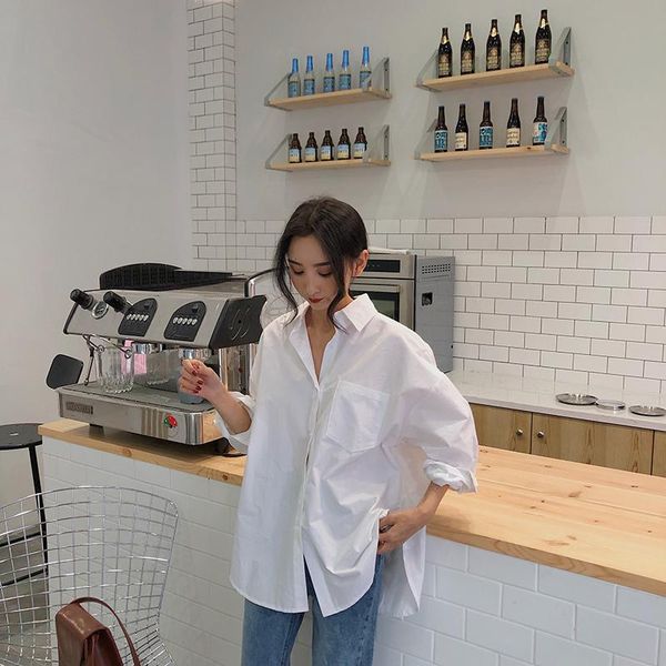 women's t-shirt 2021 spring and autumn blouse white oversized loose bf korean
women's t-shirt 2021 spring and autumn blouse white oversized loose bf korean