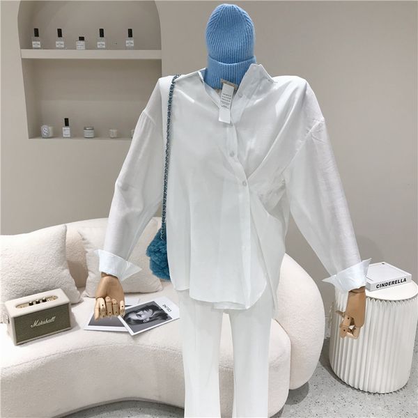 sweaters women's summer 2021 niche fashion relaxed temperament irregular shirt design, White;black
sweaters women's summer 2021 niche fashion relaxed temperament irregular shirt design, White;black