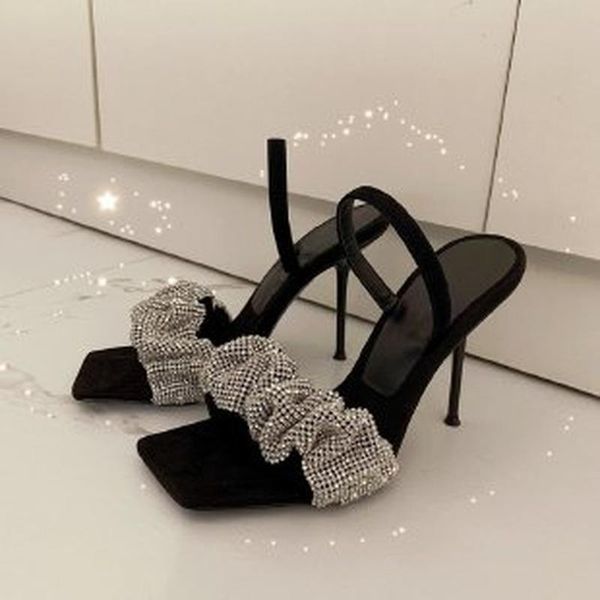 sandals 2021 star style luxury rhinestones women elegant stiletto high heels slingback gladiator summer party prom shoes, Black
sandals 2021 star style luxury rhinestones women elegant stiletto high heels slingback gladiator summer party prom shoes, Black