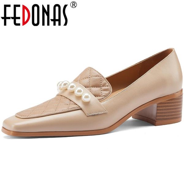 dress shoes fedonas shallow 2021 women's fashion sweet pearl decoration woman heels party wedding genuine leather female pumps, Black
dress shoes fedonas shallow 2021 women's fashion sweet pearl decoration woman heels party wedding genuine leather female pumps, Black