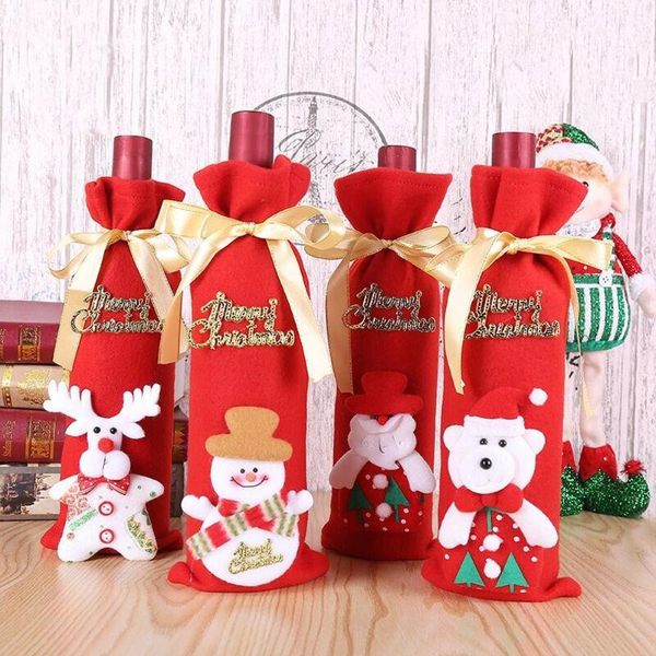 christmas decorations creative red wine bottle set cover clothes santa snowman decor party gift bag
christmas decorations creative red wine bottle set cover clothes santa snowman decor party gift bag