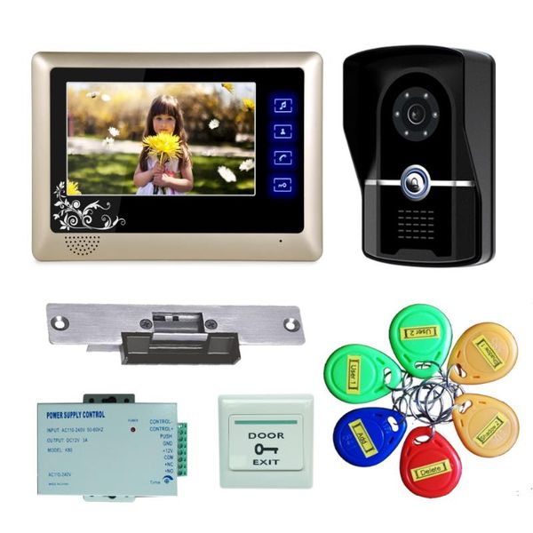 professional video door phone intercom 7" tft doorphone system kit wired visual doorphone+power supply+cathode lock phones
professional video door phone intercom 7" tft doorphone system kit wired visual doorphone+power supply+cathode lock phones