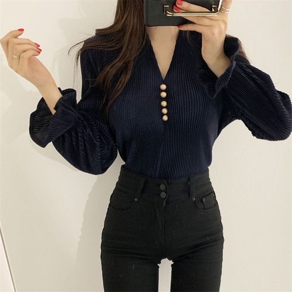 women's long-sleeved shirt spring autumn v-neck solid beading flare sleeve slim shirts woman tees korean wild female pl047 210506, White
women's long-sleeved shirt spring autumn v-neck solid beading flare sleeve slim shirts woman tees korean wild female pl047 210506, White
