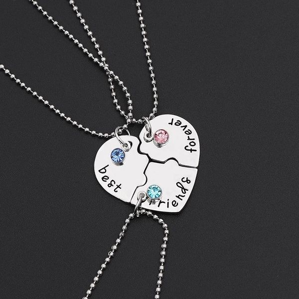 pendant necklaces korean fashionable women necklace chain 3 piece set friend friendship bff matching jewelry collares, Silver
pendant necklaces korean fashionable women necklace chain 3 piece set friend friendship bff matching jewelry collares, Silver
